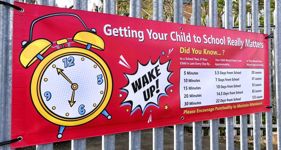 Getting Your Child to School Really Matters PVC Banner